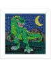 URSUS Kreativset "Diamond Painting Picture Frame - T-Rex" in Bunt