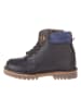 lamino Leren boots "Flag" zwart/blauw