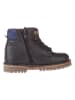 lamino Leren boots "Flag" zwart/blauw
