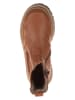 lamino Leder-Boots in Hellbraun