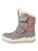 lamino Leder-Winterstiefel in Grau/ Rosa