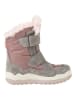 lamino Leder-Winterstiefel in Grau/ Rosa