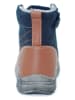 lamino Leder-Boots in Blau/ Hellbraun