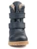 Rap Leren winterboots donkerblauw