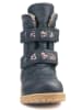 Rap Leren winterboots donkerblauw