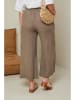 Curvy Lady Leinen-Hose in Taupe