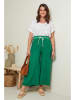 Curvy Lady Linnen broek groen