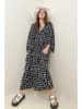 Defile Kleid in Schwarz/ Weiß
