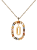 PDPAOLA Vergold. Halskette "Letter O" mit Anhänger - (L)50 cm