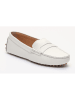 John Scott Leren mocassins wit
