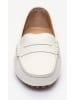 John Scott Leren mocassins wit