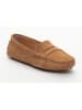 John Scott Leren mocassins lichtbruin