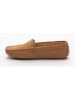 John Scott Leren mocassins lichtbruin