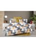 Colourful Cotton Beddengoedset "Shadow" grijs/geel