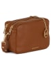 Mia Tomazzi Leder-Umhängetasche "Astolfo" in Cognac - (B)23 x (H)16 x (T)11 cm