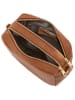 Mia Tomazzi Leder-Umhängetasche "Astolfo" in Cognac - (B)23 x (H)16 x (T)11 cm