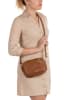 Mia Tomazzi Leder-Umhängetasche "Astolfo" in Cognac - (B)23 x (H)16 x (T)11 cm