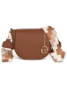 Mia Tomazzi Leren schoudertas cognackleurig - (B)19 x (H)17 x (D)6,5 cm