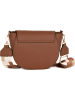 Mia Tomazzi Leder-Umhängetasche in Cognac - (B)19 x (H)17 x (T)6,5 cm