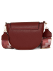 Mia Tomazzi Leder-Umhängetasche in Bordeaux - (B)19 x (H)17 x (T)6,5 cm