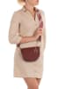 Mia Tomazzi Leder-Umhängetasche in Bordeaux - (B)19 x (H)17 x (T)6,5 cm