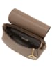 Mia Tomazzi Leder-Umhängetasche "Barletta" in Taupe - (B)19 x (H)17 x (T)6,5 cm