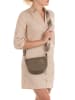 Mia Tomazzi Leder-Umhängetasche "Barletta" in Taupe - (B)19 x (H)17 x (T)6,5 cm
