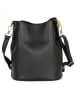 Mia Tomazzi Leder-Umhängetasche in Schwarz - (B)20 x (H)23 x (T)14 cm