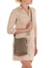 Mia Tomazzi Leder-Umhängetasche in Taupe - (B)20 x (H)23 x (T)14 cm