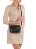 Mia Tomazzi Leder-Umhängetasche in Schwarz - (B)21 x (H)14 x (T)8 cm
