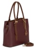 Mia Tomazzi Leder-Henkeltasche in Dunkelbraun - (B)31 x (H)24 x (T)11 cm