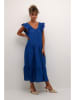 Cream Linnen jurk "Nina" donkerblauw