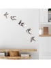 ABERTO DESIGN 5-delige set: wanddecoratie "Birds - 2" bruin/zwart