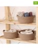 ABERTO DESIGN 3-delige set: opbergmanden beige - (H)10 x Ø 25 cm