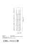 ABERTO DESIGN Standleuchte in Schwarz/ Braun - (H)130 cm