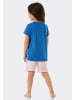 Schiesser Pyjama in Rosa/ Blau