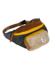MaxiMo Bauchtasche in Hellbraun/ Dunkelblau - (L)26 x (B)18 cm