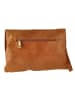 ORE10 Leren clutch "Oscar" lichtbruin - (B)27 x (H)18 x (D)3 cm