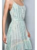 Tarifa Jurk in turquoise/ wit
