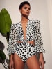 Evia Monokini crème/zwart