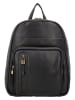 HIDE & STITCHES Leder-Rucksack in Schwarz - (B)23,5 x (H)28,5 x (T)8,5 cm