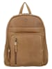 HIDE & STITCHES Leder-Rucksack in Hellbraun - (B)23,5 x (H)28,5 x (T)8,5 cm