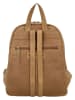 HIDE & STITCHES Leder-Rucksack in Hellbraun - (B)23,5 x (H)28,5 x (T)8,5 cm