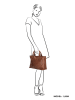 micmacbags Leren handtas lichtbruin - (B)35 x (H)24,5 x (D)13 cm