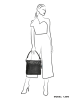 micmacbags Leder-Schultertasche in Schwarz - (B)31 x (H)30 x (T)12 cm