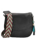 micmacbags Skórzana torebka w kolorze czarnym - 24 x 22 x 9 cm
