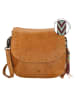 micmacbags Leder-Umhängetasche in Camel - (B)24 x (H)22 x (T)9 cm