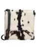 HIDE & STITCHES Leren schoudertas crème/zwart - (B)29 x (H)29 x (D)3,5 cm