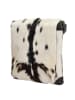 HIDE & STITCHES Leren schoudertas crème/zwart - (B)29 x (H)29 x (D)3,5 cm