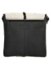 HIDE & STITCHES Leren schoudertas crème/zwart - (B)29 x (H)29 x (D)3,5 cm